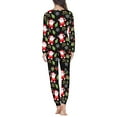 thumbnail image 4 of Renewold Comfy Pajamas for Women Size 4XL 2 Pieces Merry Christmas Pullover Tops with Jogger Sweatpants Santa Claus Snowflake Lounge Set Athletic Clothing, 4 of 5