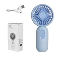 thumbnail image 3 of Lunxisen 3 Pcs Portable Handheld Personal Fan USB Rechargeable Battery Operated Three Speed Cooling for Travel Outdoor, 3 of 9