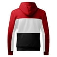 thumbnail image 5 of QHRMKOG Tracksuit Men 2-Piece Long Sleeve Color Block Hoodies with Sweatpants Sweatsuits Trainning Set for Men Fashion Jogging Outfit Red 3XL, 5 of 5