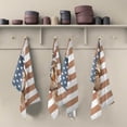thumbnail image 2 of British Cat Tea Towels Set of 6 USA Flag Paper Kitchen Dish Cloth with Hanging Loop, 18"x28"Lint-Free Absorbent Towel for Kitchen Drying Wiping and Cleaning, 2 of 7