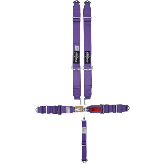 Purple 5 Point 3" Individual Shoulder Harness, Racing Seat Belt