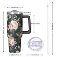 thumbnail image 2 of OBREWU Pioneer Flower Tumbler with Handle and Lid,Pioneer Flower 40oz Double Wall Vacuum Insulated Tumbler,Cups Gift for Women and Men, 2 of 7