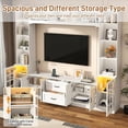 thumbnail image 5 of ChVans 106" W Wall Unit TV Stand with Storage for TVs up to 80", Modern TV Console with LED Lights, Entertainment Center with Bookshelves for Living Room, 5 of 7