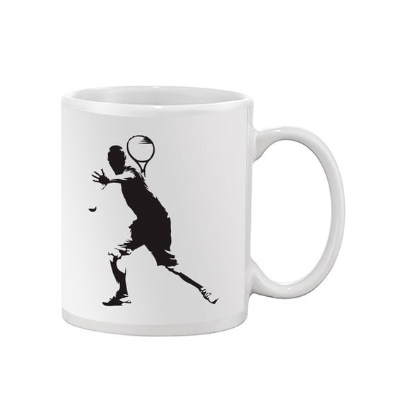 Black Tennis Player Shape Mug Unisex's -Image by Shutterstock