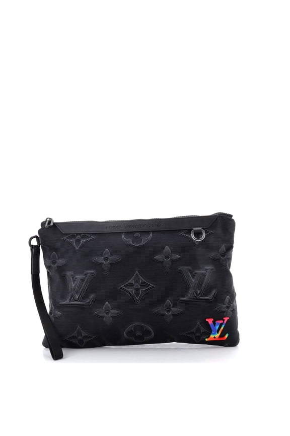 Pre-Owned A4 Pouch Limited Edition 2054 Monogram Textile By Rebag