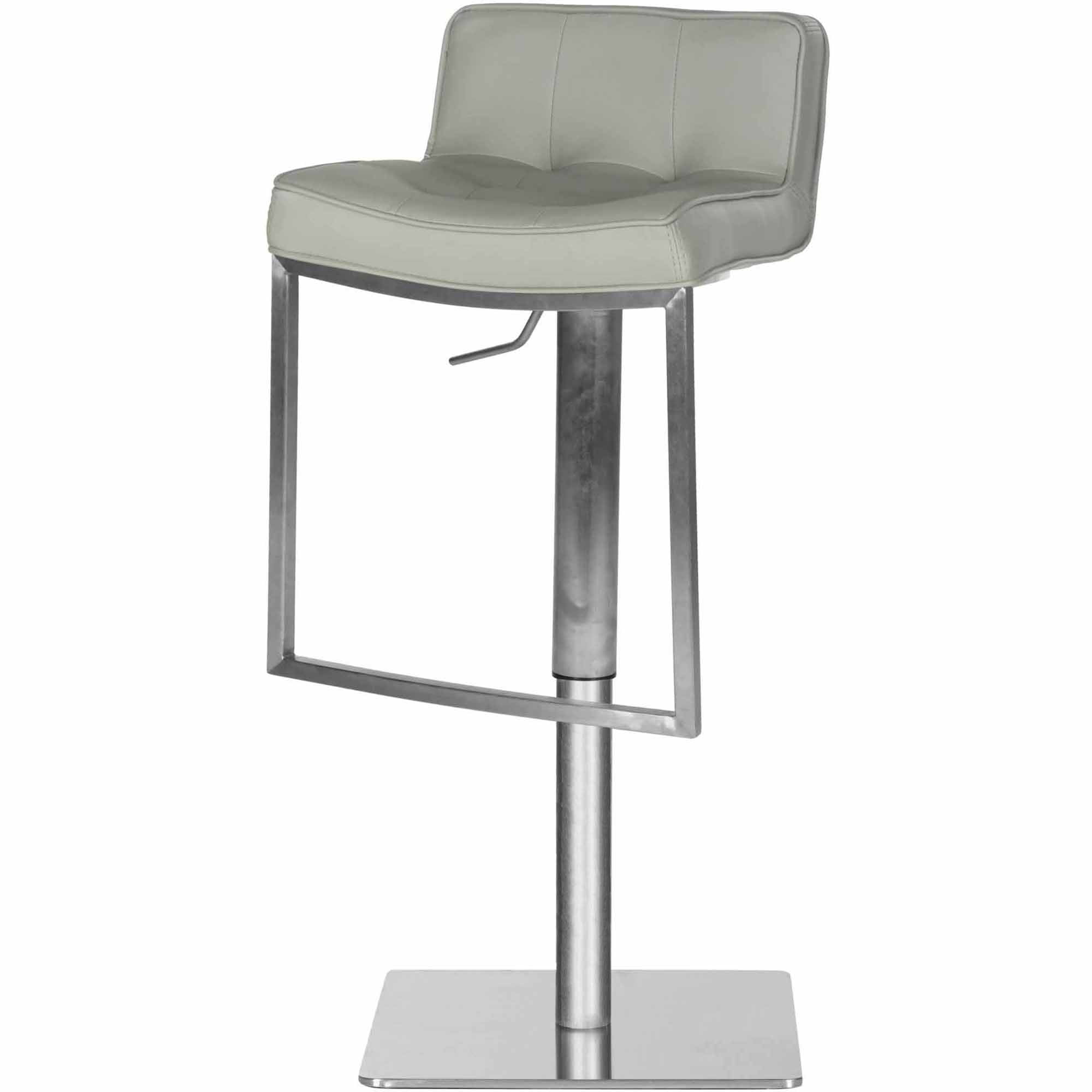 SAFAVIEH Newman Modern Glam Swivel Gas Lift Bar Stool, Grey