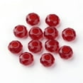 thumbnail image 2 of U8MO 100pcs Glass European Large Hole Rondelle Beads Faceted Mini Loose Spacer 14x8mm-DarkRed, 2 of 3