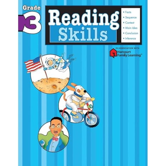 Pre-Owned Reading Skills: Grade 3 (Flash Kids Harcourt Family Learning) (Paperback) 1411401158 9781411401150