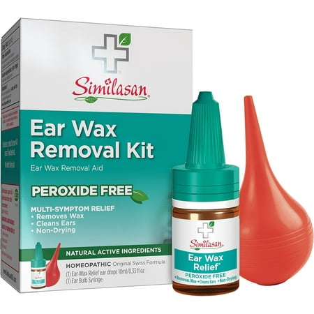 Similasan Ear Wax Removal Kit with Ear Drops & Bulb Syringe, Temporary Ear Relief, 0.33 fl oz