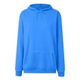 thumbnail image 4 of larppty Oversized Hoodies for Women 2025 Cute Hoodie Pullover Plain Basic Soft Sweatshirts Y2K Tops Fall Winter Outfits Blue, XXXL, 4 of 4