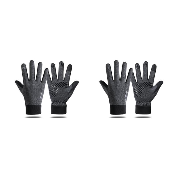 Soidarity 1 par de guantes antideslizantes portátiles a prueba de viento guantes impermeables bicicletas accesorios de ciclismo al aire libre Gris METRO 2piezas