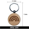 thumbnail image 2 of Rainbow Fun Doodle Round Keychain Charm Tag - Engraved Wood, 2 of 6