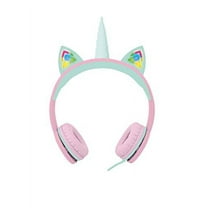 Gabba Goods Premium Kid's/Children's Safe Sound LED Light Up in The Dark Unicorn Over The Ear Comfort Padded Stereo Headphones with AUX Cable | Earphones - 85 Decibels