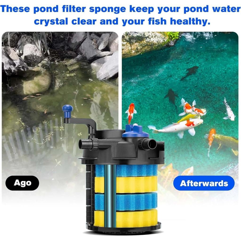 4Pcs Aquariums Filter Media Sponge Foam Sponge Filter Pad for CPF-2500 Replacement Part Enduring