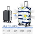 thumbnail image 4 of Yiaed Daisy Striped Nautical Print Travel Luggage Cover Suitcase Protector Fits 18-32 Inch Luggage Wheel Covers Patterned Elastic Luggage Anti-scratch（No luggage）-, 4 of 5