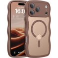 thumbnail image 1 of Magnetic for iPhone 17 Pro Max Case, Cute Wavy [Full Camera Protection][Compatible with MagSafe] Matte Anti-Slip Bumper Women Girls Boys Protective Cover for 17 ProMax 6.9", Desert Titanium, 1 of 1