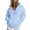 hwj# Sky Blue407, variant on Huowey Womens Sweatshirt Cozy Casual Half Zip Hoodie With Pocket Lightweight Solid Color Long Sleeve For Everyday Wear Fall Clothes,Sky Blue,XXL