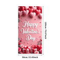 thumbnail image 1 of Valentine's Day Banner Heart Balloons Pink Roses Gift Box Backdrop Party Supplies Photography Props Romantic Decorations Festive Décor Background, 1 of 4
