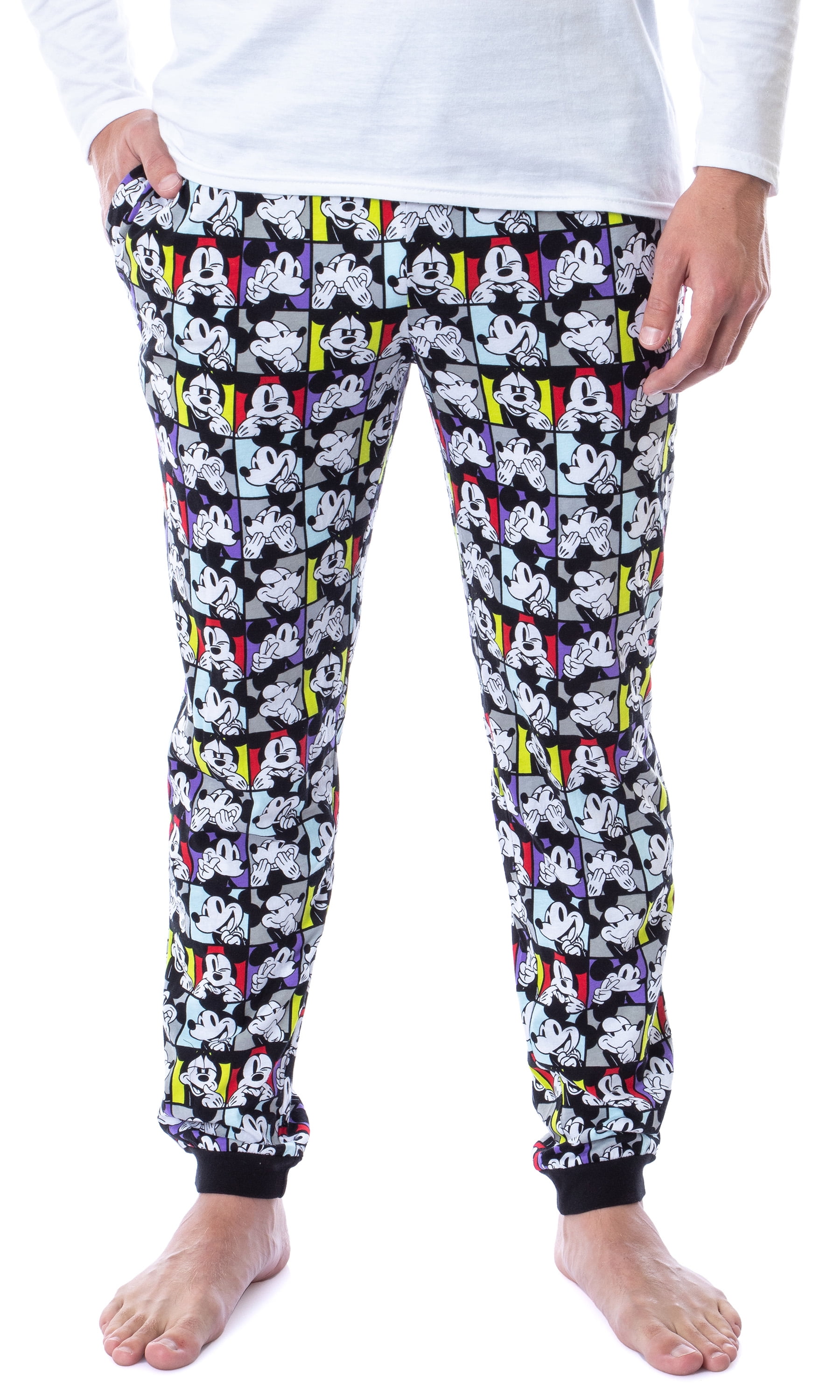 Boys Sleeping T-Shirt and Trousers Joggers Pyjamas/Loungewear Set Disney Licensed Original Sleepwear M-XXL Mickey Mouse Mens