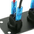 thumbnail image 4 of KAKOWELY Toggle Switch Panel 2 Gang Switch Panel Automotive Rocker Switch Panel For Vehicle Marine Boat Switch Panel Automotive Switch Panel,2.87X"X2.76"X1.38", 4 of 5