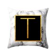 thumbnail image 1 of leyfeng Fundas de almohada modernas 45 * 45 Alfabeto dorado Letra de la palabra Patrón de mármol blanco Funda de almohada Super Soft Throw, 1 of 8