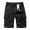 Black, variant on fartey Camo Shorts for Men with Multiple Pockets Button Zipper Elastic Waist Baggy Cargo Short Casual Hiking Sports Outdoors Short
