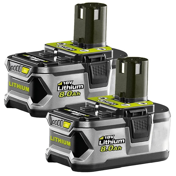 2X 8.0Ah Lithium-ion Battery For RYOBI P108 18V One Plus High Capacity 18V