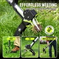 thumbnail image 5 of Steelite 4-Claw Stand Up Weed Puller Tool,Heavy Duty Weed Pulling Tool with 39" Long Handle & Quick-Release Ejector Mechanism,Detachable Gardening Hand Weeding Tool,Root Weed Remover Tool for Lawn, 5 of 10