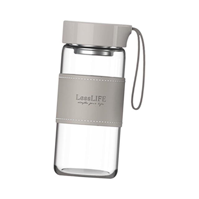 koolsoo Portable Tea Bottle 16oz Multifuctional Water Bottles for Outgoing Gym Party Gray