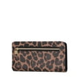 thumbnail image 5 of Time and Tru Women's Alexandra Slim Tab Wallet, Leopard Print, 5 of 5