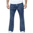 thumbnail image 5 of Tawop Mens Jeans Blue Versatile Pockets Comfort Elastic Waist Solid Color Mens Jeggings Straight Leg Long Pants Blue Denim Jeans, 5 of 9