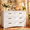 White-6 Drawers-Metal, variant on 6 Drawer Dresser for Bedroom, Asofer Modern Farmhouse White Dresser, Wide Chest of Drawers with Black Metal Handles for Bedroom & Entryway