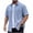 Blue#1, variant on Men's Button Down Shirts Solid Color Short Sleeve Lapel Neck Shirt Soft Comfortable Breathable Outdoor Cycling Hiking Summer Casual Tops