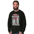 thumbnail image 4 of Courageous Fireman Firefighter Men's Big & Tall Long Sleeve Graphic Tee Brisco Brands 2X, 4 of 5