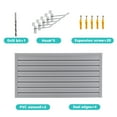 thumbnail image 4 of LZBEITEM 4'x2' PVC Slat Wall Paneling with Hooks, Interlocking Slatwall Panels Garage Storage System, Peg Board Tool Organization, Wall-Mounted Design, Gray, 4 of 10