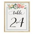 thumbnail image 2 of Darling Souvenir Calligraphie 1-50 Numéros de Table Florale Mariage Réception Décoration Cartes de Table (5x7 Pouces), 2 of 4