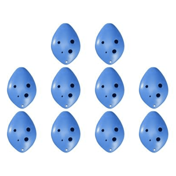 Bebé Ocarina 6 Agujeros Con Libro Canciones Cuerda para El Cuello Juguete Estudiantes () Azul