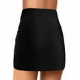 thumbnail image 6 of Women High Waist Swim Shorts - 82% Nylon+18% Spandex - Drawstring Waist, Sexy Casual - Beach/Pool - US S-XXL, Solid Color, 6 of 6