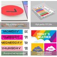 thumbnail image 4 of Juego de tablón de anuncios Tevxj, calendario colorido con estaciones y clima, 4 of 7