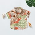 thumbnail image 4 of Generic boys' t to shirts Toddler Boys Button Down Hawaii Shirts Short Sleeve Tropical Shirt Tops For Kids Toddlers For 2 To 8 Years Old, 4 of 6