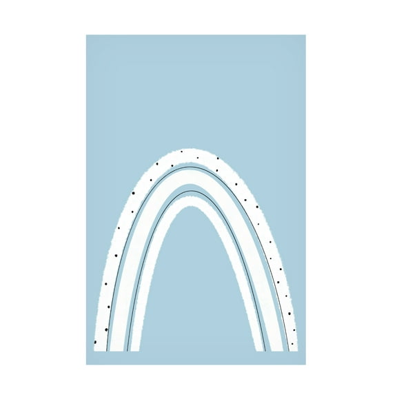 Trademark Fine Art uplusmestudio Black And White Rainbow Canvas Wall Art