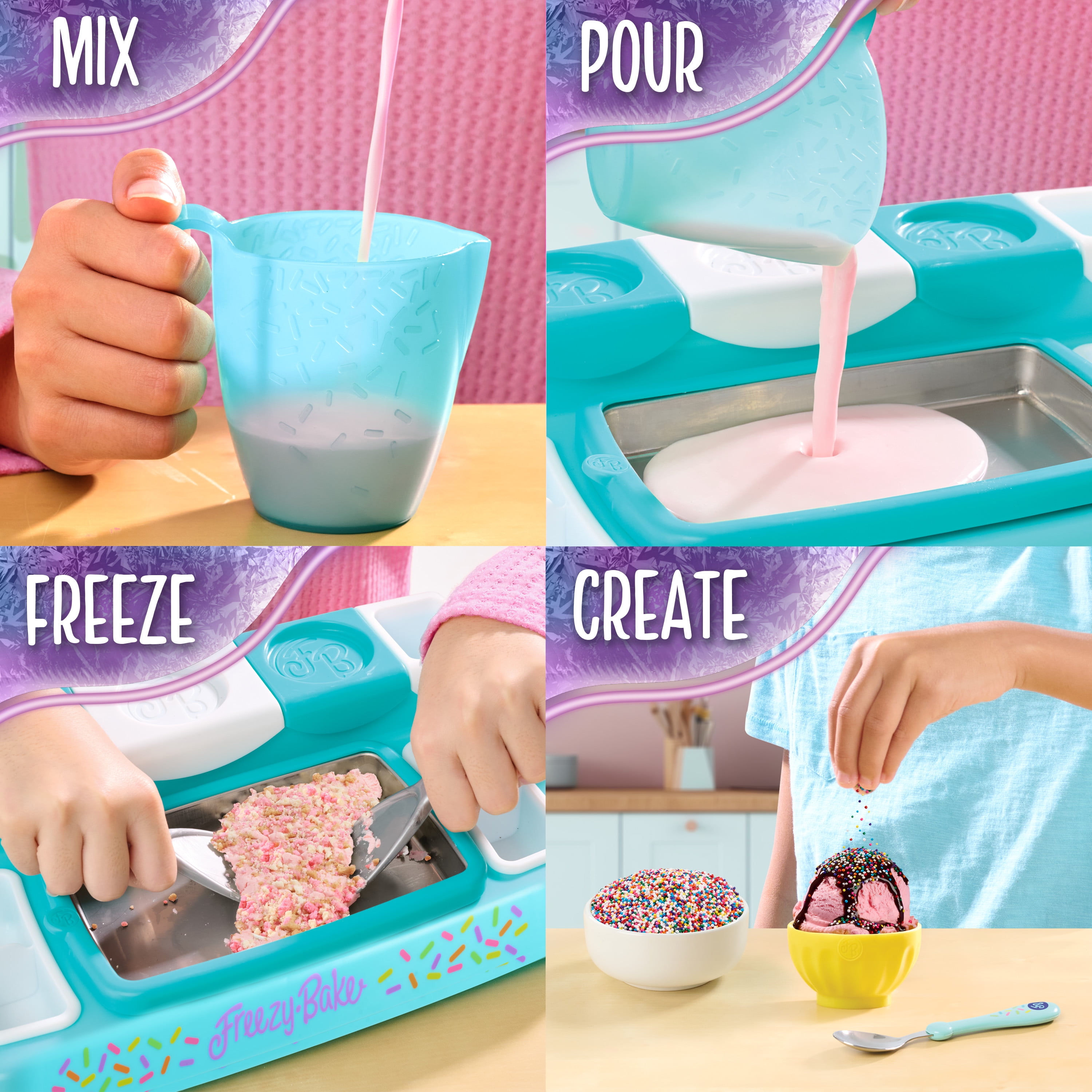Freezy Bake by Easy-Bake Ice Cream Mix - Strawberry Shortcake and Delight for Kids Ages 8+ in Tub