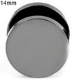 thumbnail image 6 of Jiaroswwei Men Cool Punk Round Black Stainless Steel Ear Stud Piercing Earrings 3mm - 14mm, 6 of 7