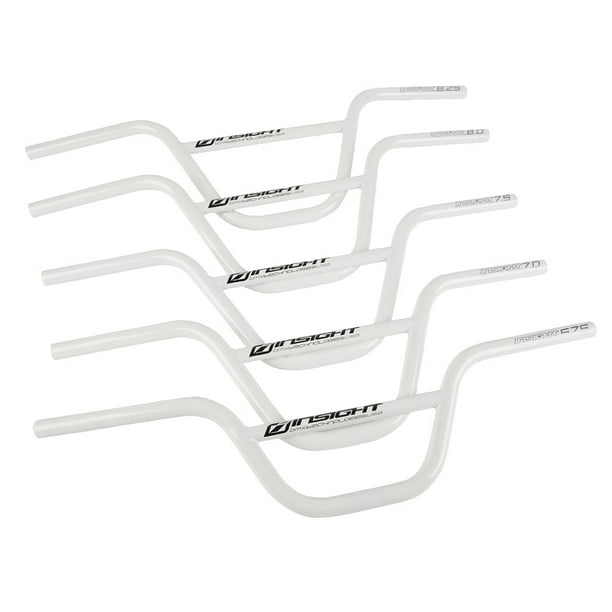 Insight BMX 8" White 4130 Chromoly Tubing Race Handlebar