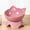 Pink_Base#112, variant on Premium Plastic Cat & Dog Bowl with Neck Support | 15° Slanted Anti-Choke Food Bowl, Non-Slip Weighted Base, Easy Clean Removable Design, Black/Blue/Pink, 12x12x11cm