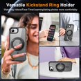 thumbnail image 5 of For iPhone 16e Case with 360° Rotatable Magnetic Ring [Compatible with Magnetic][Invisible Kickstand] Shockproof Translucent Matte Back Slim Phone Cover, 5 of 10