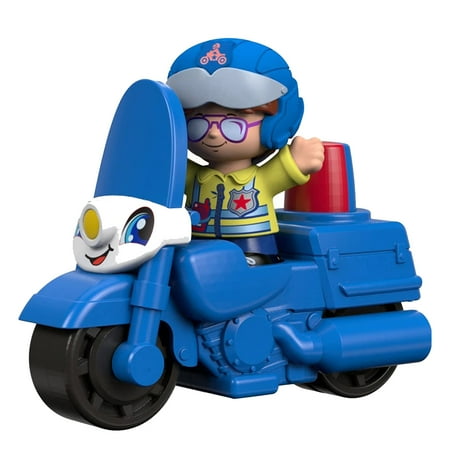 Replacement Parts for Little People Stop and Go Police Motorcycle Set - DYR83 ~ Includes Blue Motorcycle and Figure