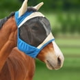 thumbnail image 2 of Harrison Howard Horse Fly Mask Standard with Ears Champagne Gold/Teal (L; Full Size), 2 of 6