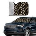 thumbnail image 4 of Fuzoiu Elegant Gold Moose Print Car Windshield Sun Shade,Block Uv Rays Sunshade,Foldable Front Window Sun Visor Protector for Car,SUV,Truck-Keep Vehicle Cool-Elegant Gold Moose, 4 of 8