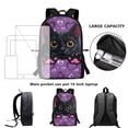 thumbnail image 6 of Yuyamidu Paw Cat Backpack for Girls Age 8-10 Years Old Purple Bookbag for Kids Cute Book Bag Primary School Bag Elementary School Backpacks for Girls, 6 of 6